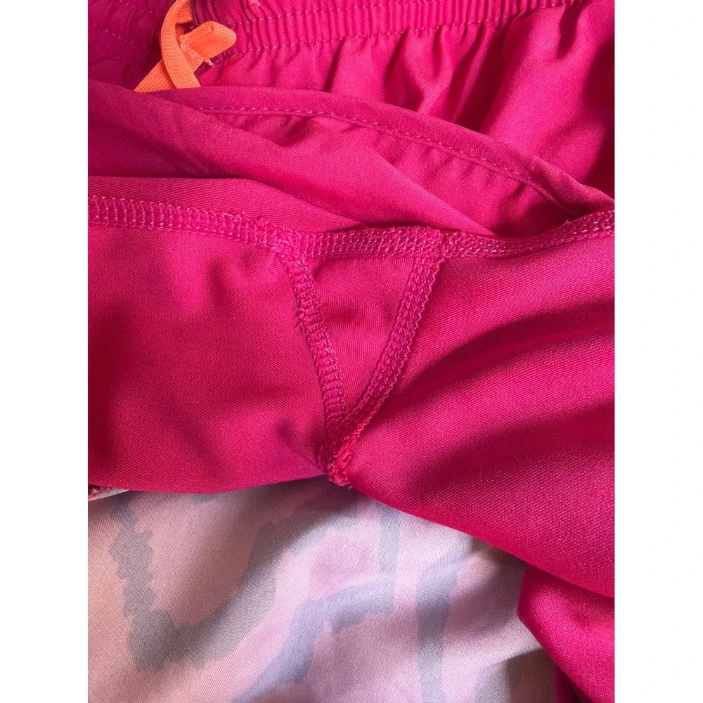 Nike Dri-FIT 10K 2-in-1 Running Shorts Pink Zebra Print DA1007-615 Womens XL